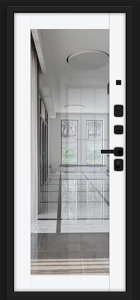 Входная дверь Флэт/SBlack Black Shell/White Silk BR6170 внутренняя сторона