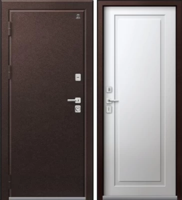 Дверь Термо-4 Шоколадный Муар - Кашемир Белый