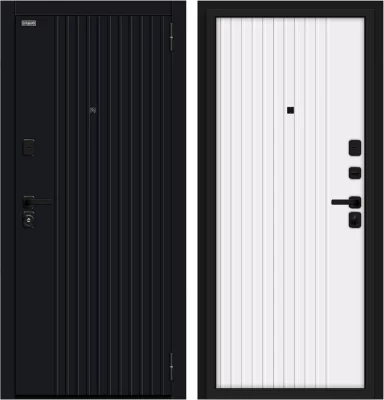 Дверь Браво Граффити-32/SBlack Black Shell/White Pro