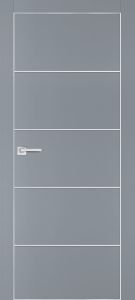 Межкомнатная дверь PX-12  AL кромка с 4-х ст. Серый матовый