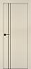 Межкомнатная дверь PX-20  черная кромка с 4-х ст. Бежевый матовый
