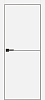 Межкомнатная дверь PX-19 черная кромка с 4-х ст. Белый матовый